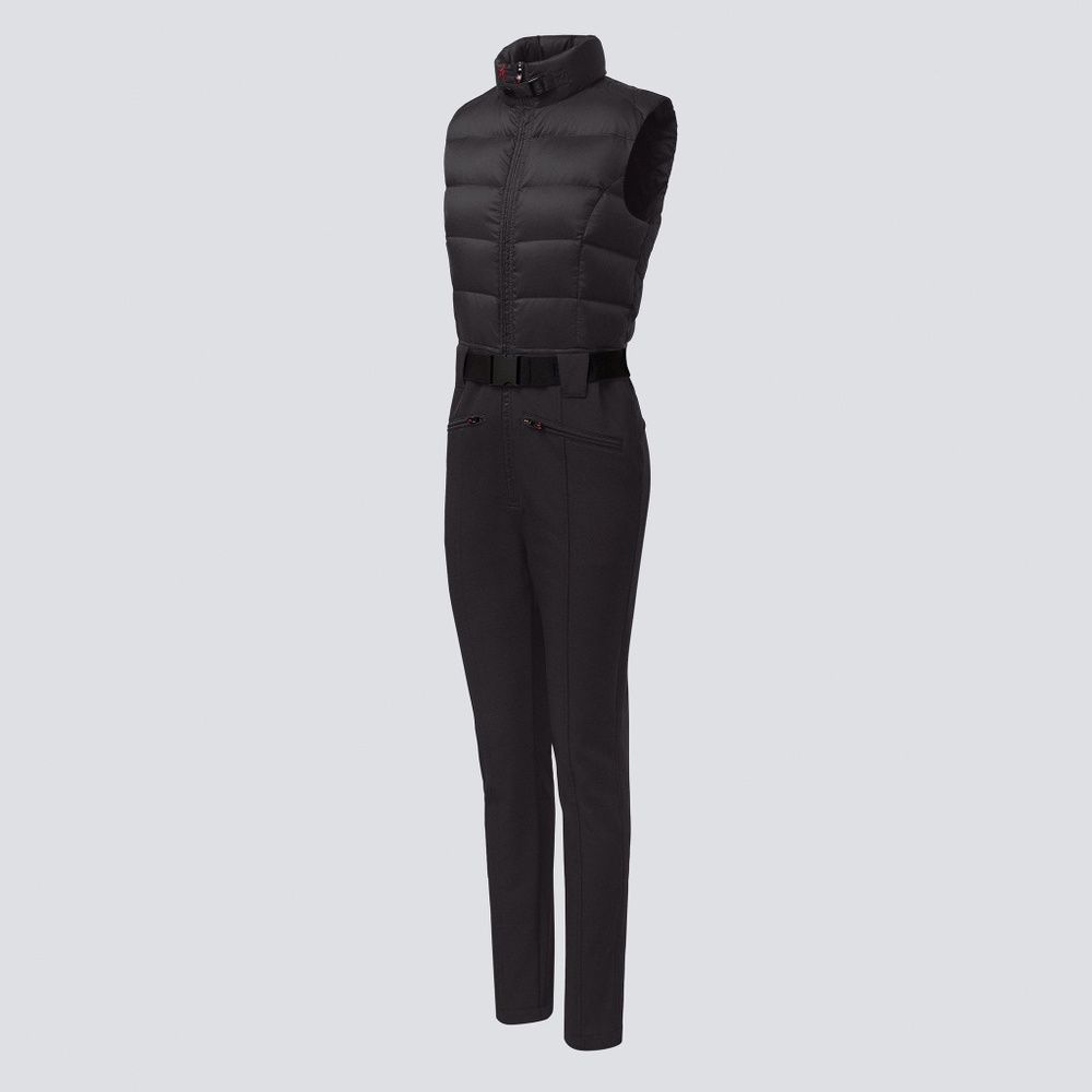 Perfect Moment Super Star Belted Ski Suit vest Jumpsuit Gently Used Black Small
